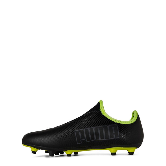 Puma Finesse Junior Firm Ground Football Boots – Black/FluYellow – view 2