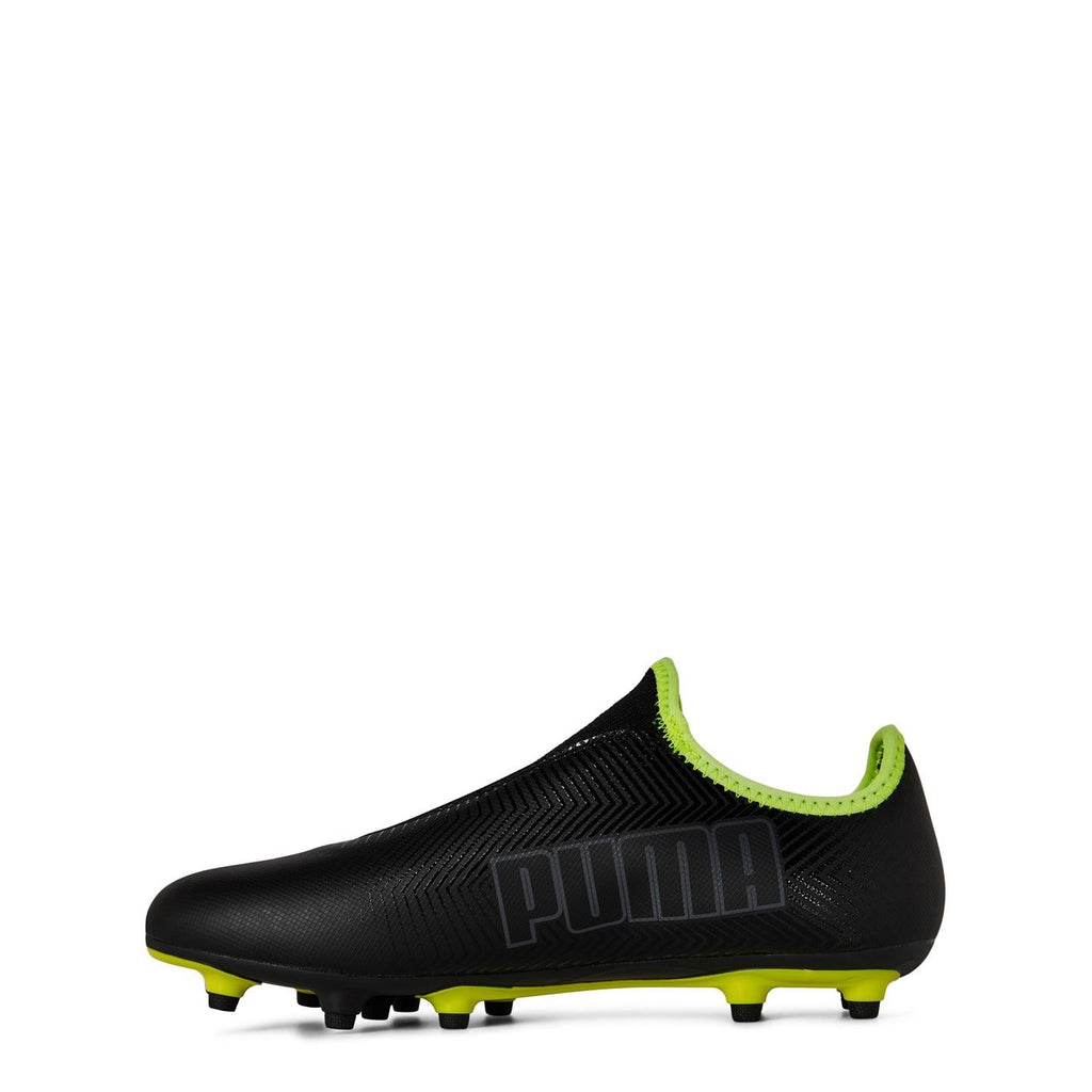 Puma Finesse Junior Firm Ground Football Boots – Black/FluYellow – view 2