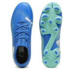 Puma Future 7 Junior Firm Ground Football Boots – Blue/Wht/Green - Image 3