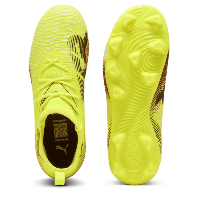 Puma Future 8 Junior Firm Ground Football Boots – Yellow/Black - Image 3