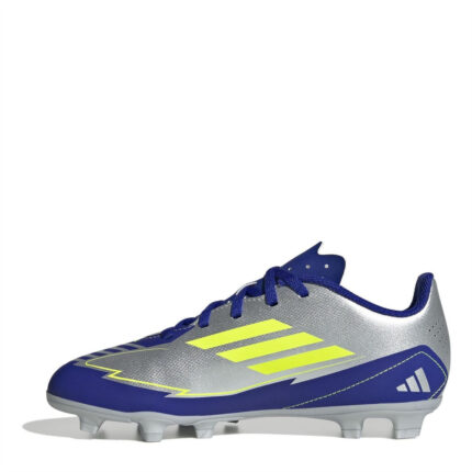 adidas F50 Junior Firm Ground Football Boots – Silver/Blue – view 2