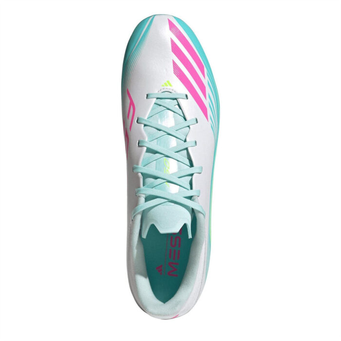 adidas F50 Firm Ground Football Boots – Wht/Pink/Blue - Image 5