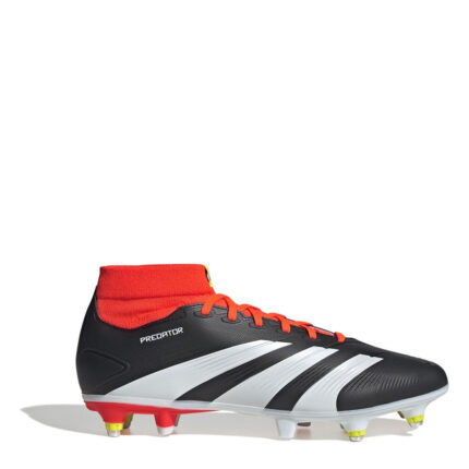 adidas Predator 24 Soft Ground Football Boots – Black/White/Red