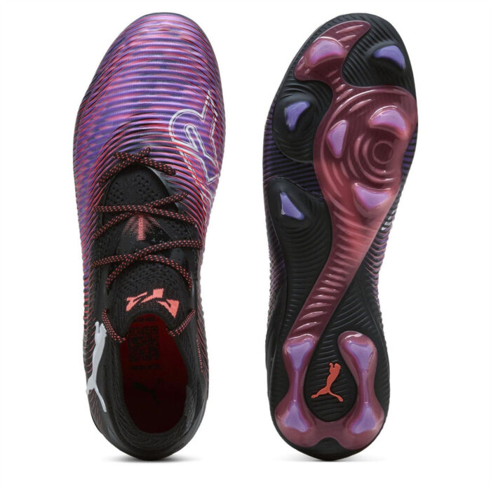 Puma Future 8 Firm Ground Football Boots – Black/Purple – view 3