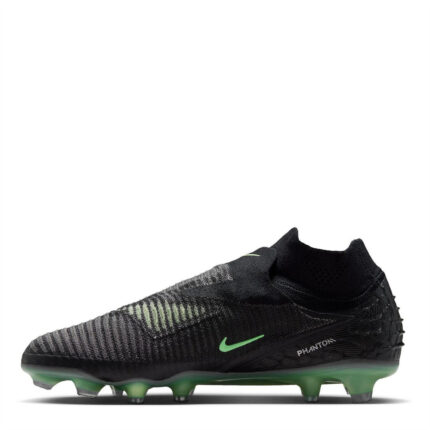 Nike Phantom High 6 Firm Ground Football Boots – Black/Green – view 2