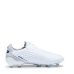 Puma Womens King Firm Ground Football Boots – White/Blue/Grey – view 4