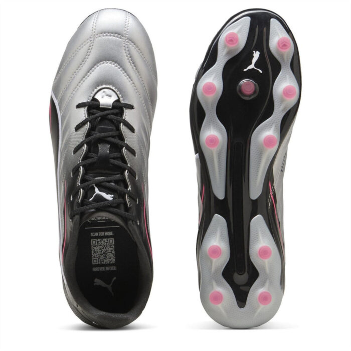 Puma Mens King Firm Ground Football Boots – Puma Silver-P – view 3