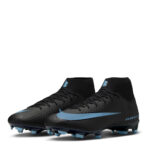 Nike Zoom Mercurial Superfly 10 Firm Ground Football Boots – Black/Blue – view 3