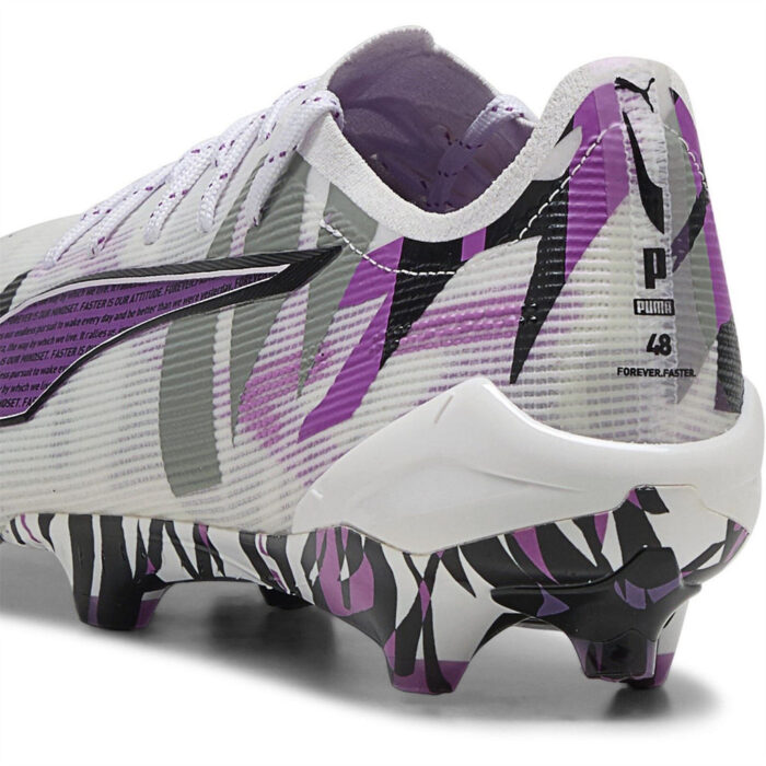 Puma Ultra 5 Firm Ground Football Boots – White/Purple – view 5