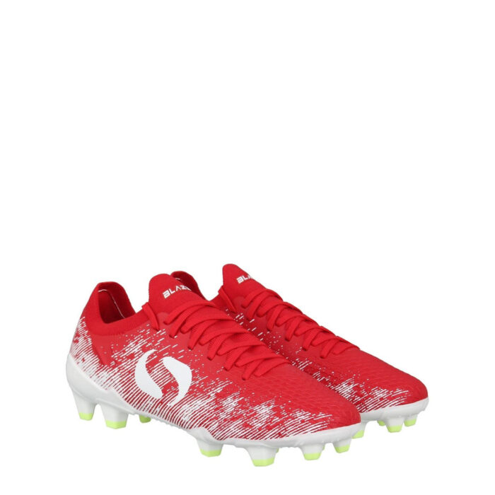 Sondico Blaze Junior Firm Ground Football Boots – Red/White – view 4