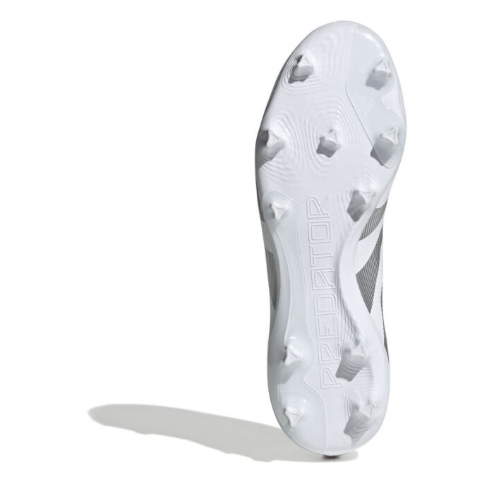 adidas Predator Firm Ground Football Boots – White/Silver – view 6