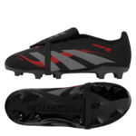 adidas Predator Junior Firm Ground Football Boots – Black/Grey – view 4
