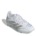 adidas Predator Junior Firm Ground Football Boots – White/Silver – view 3