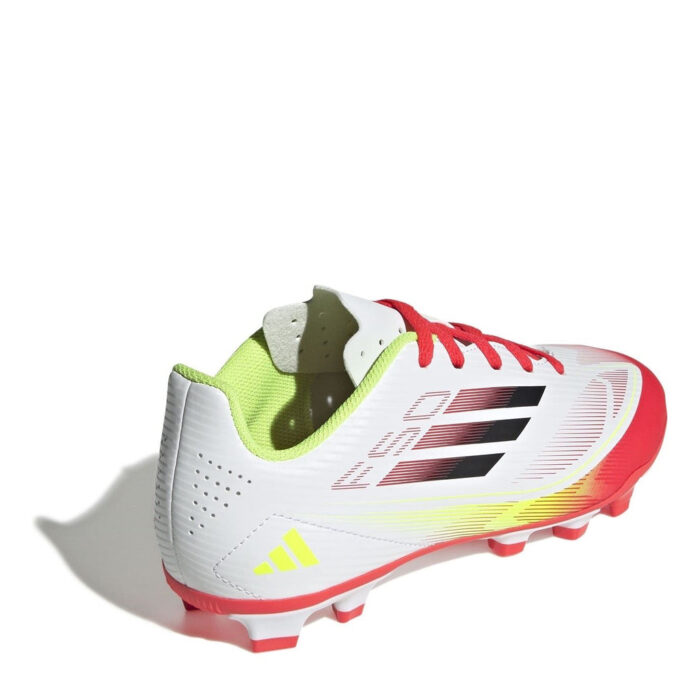 adidas F50 Junior Firm Ground Football Boots – White/Red – view 4