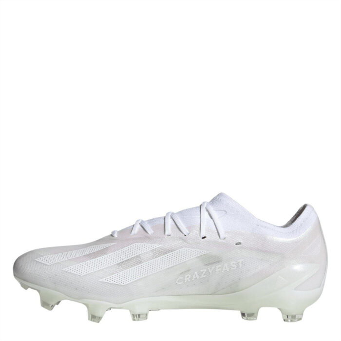 adidas X Crazyfast Firm Ground Football Boots – White/White – view 2