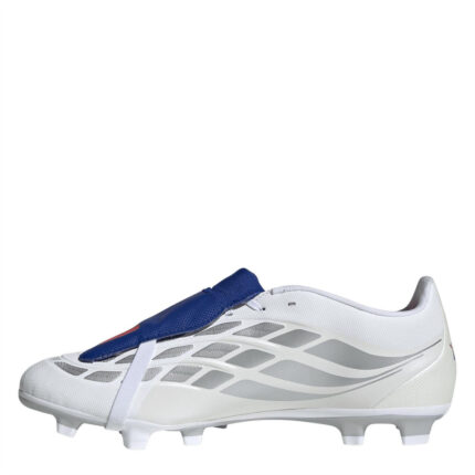 adidas Predator Fold Over Tongue Firm Ground Football Boots – White/Blue – view 2
