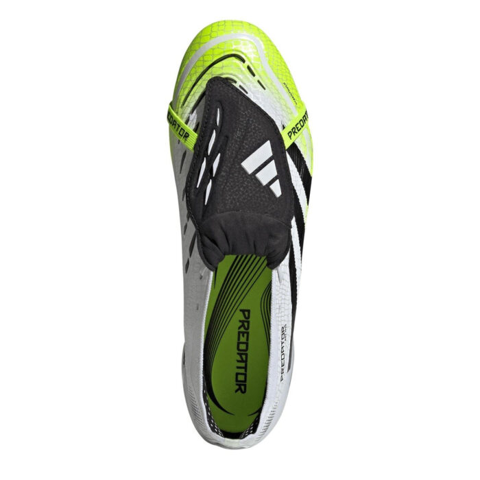 adidas Predator Firm Ground Football Boots – White/Blk/Lemon – view 5