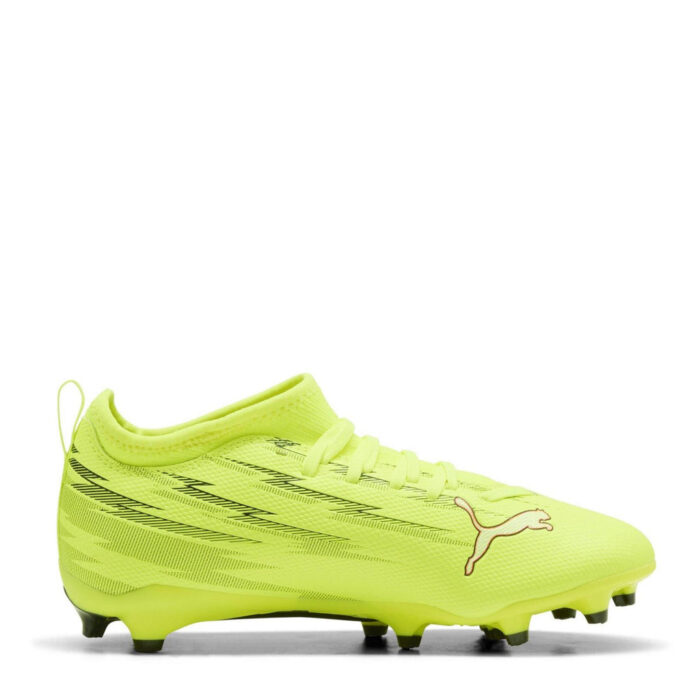 Puma Ultra 5 Junior Firm Ground Football Boots – Yellow/Black – view 4
