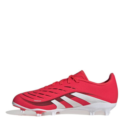 adidas Predator Junior Firm Ground Football Boots – Red/White – view 2