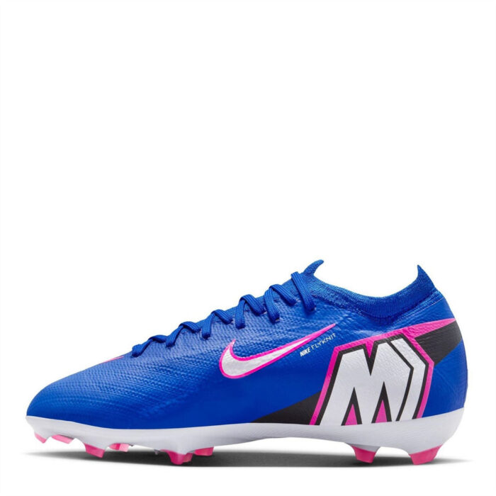 Nike Mercurial Vapor 16 Junior Firm Ground Football Boots – Blue/Wht/Pink – view 2