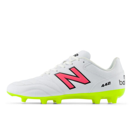 New Balance 442 V2 Firm Ground Football Boots – White/ Pink – view 2