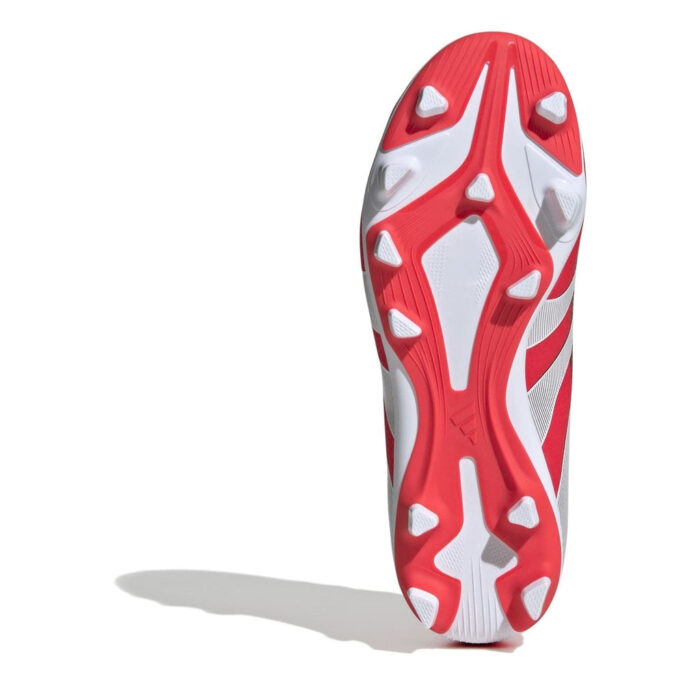 adidas Predator Junior Firm Ground Football Boots – Red/White – view 6