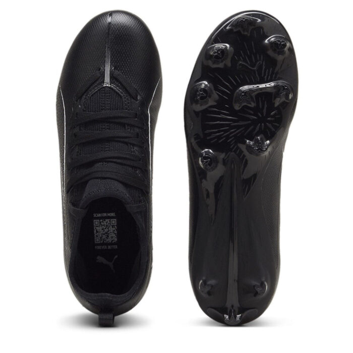 Puma Ultra Junior Firm Ground Football Boots – Black/White - Image 3