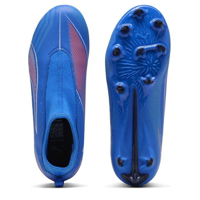 Puma Ultra 5 Junior Firm Ground Football Boots – Blue/White – view 3
