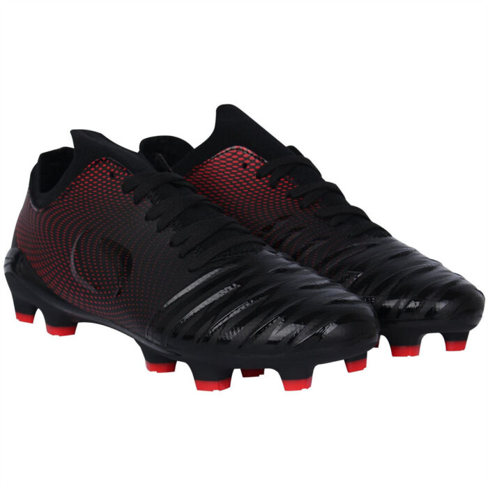 Sondico Blaze Junior Firm Ground Football Boots – Black/Red – view 5