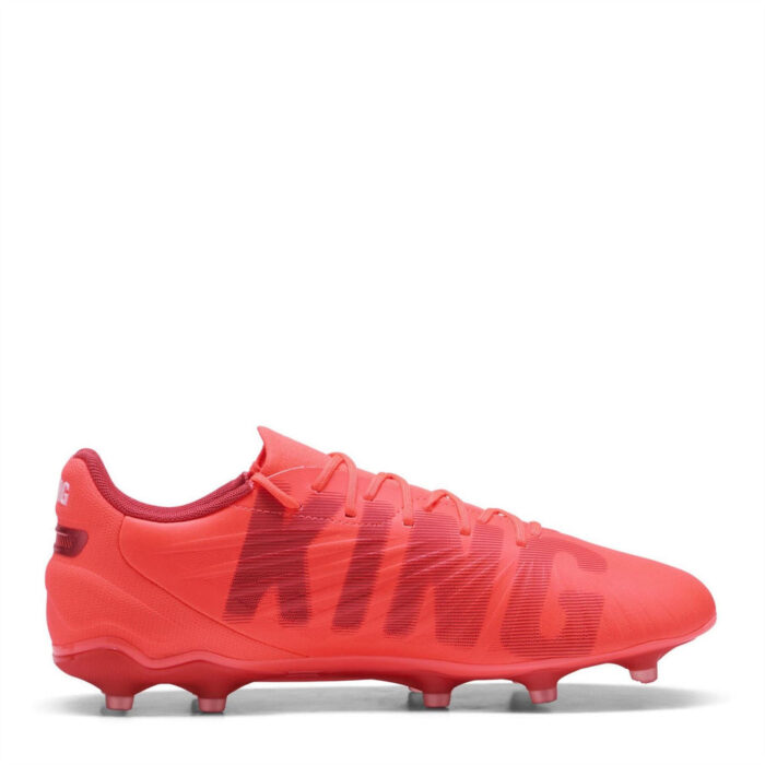 Puma King Firm Ground Football Boots – Red/White – view 4
