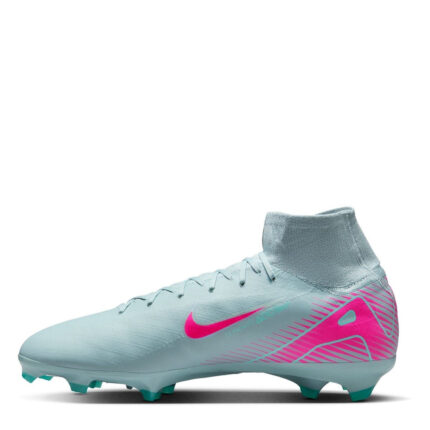 Nike Zoom Mercurial Superfly 10 Firm Ground Football Boots – Grey/Pink – view 2