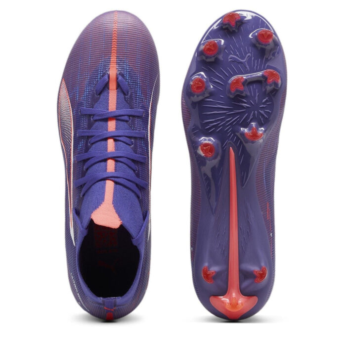 Puma Womens Ultra 5 Firm Ground Football Boots – Purple/Wht/Org – view 3