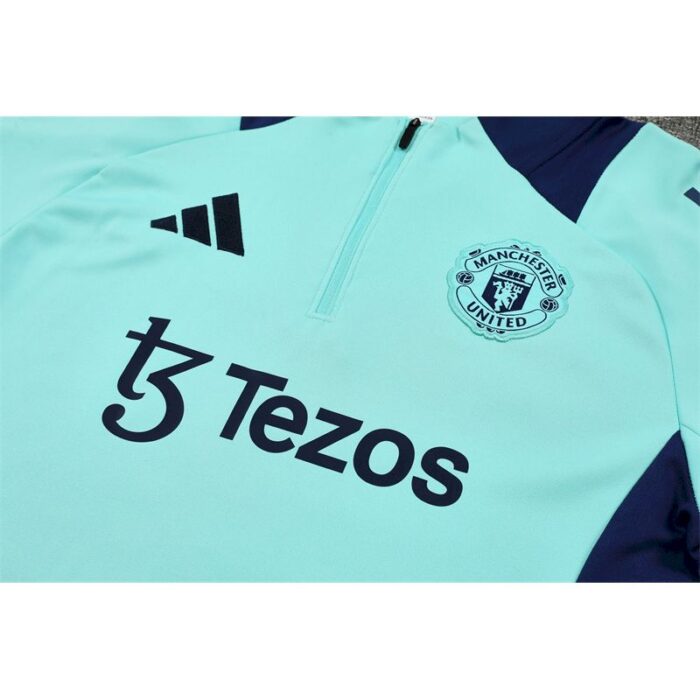 Mens Manchester United 2024/25 Half-Zip Sweater+Pant 14001 - Image 3