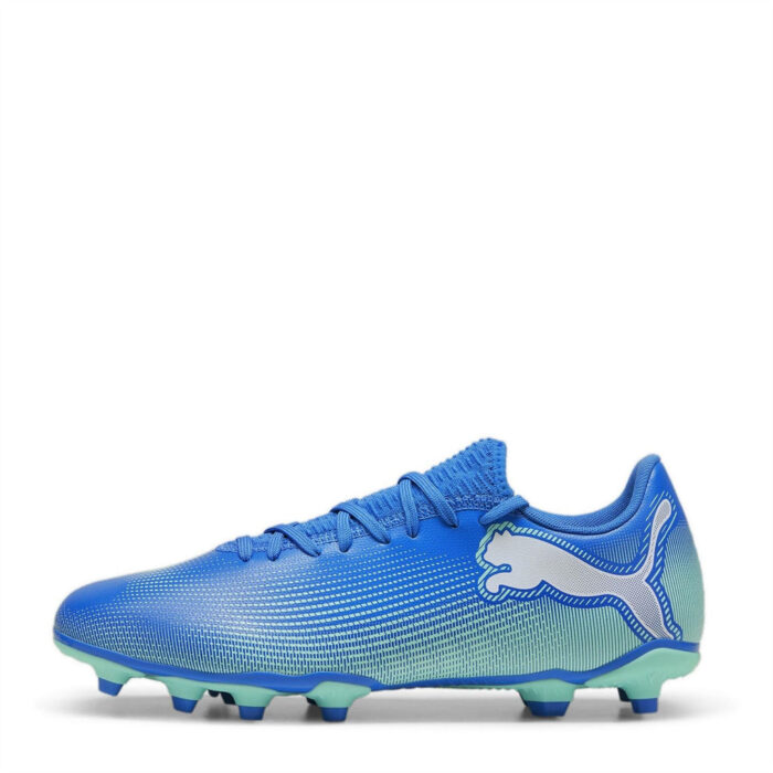 Puma Future 7 Firm Ground Football Boots – Blue/Wht/Green – view 2