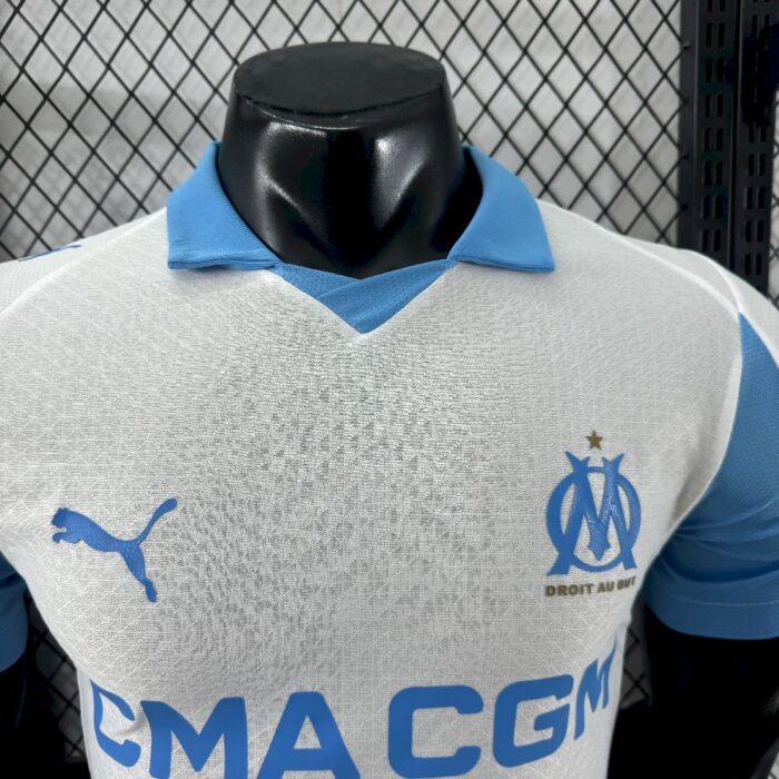 Mens Olympique Marseille 2025/26 Home Jersey Player Version 2