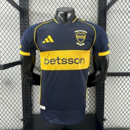 Mens Boca Juniors 2025/26 Home Jersey Player Version