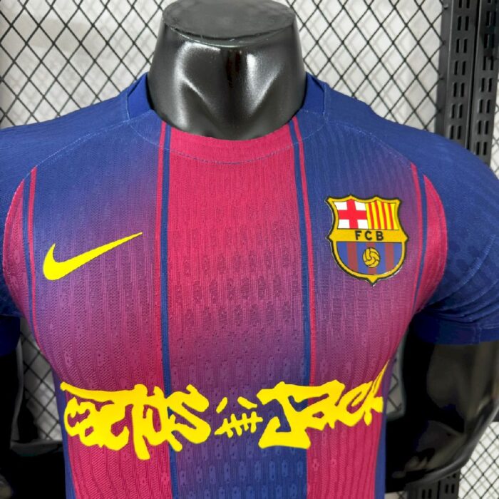 Mens Barcelona x Travis Scott 2025/26 Home Jersey Player Version 2