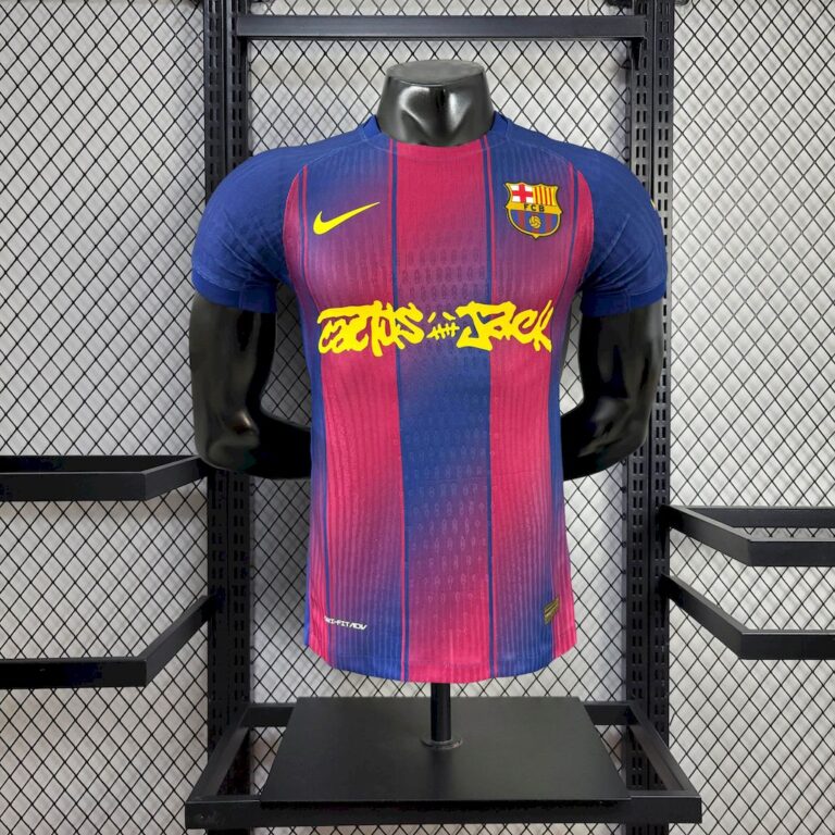 Mens Barcelona x Travis Scott 2025/26 Home Jersey Player Version