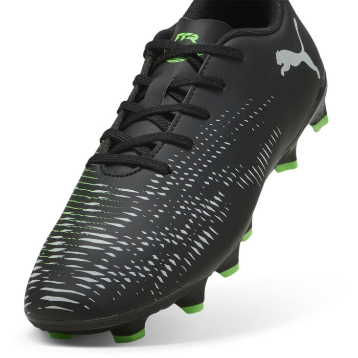 Puma Future 8 Junior Firm Ground Football Boots – Black/Green – view 6