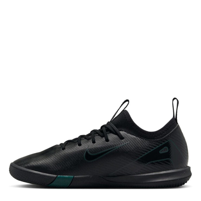 Nike Zoom Mercurial Vapor 16 Junior Turf Football Boots – Black/Green – view 2
