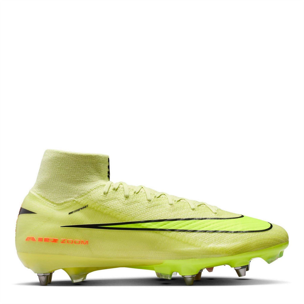 Nike Zoom Mercurial Superfly 10 Soft Ground Football Boots – Volt/Crimson