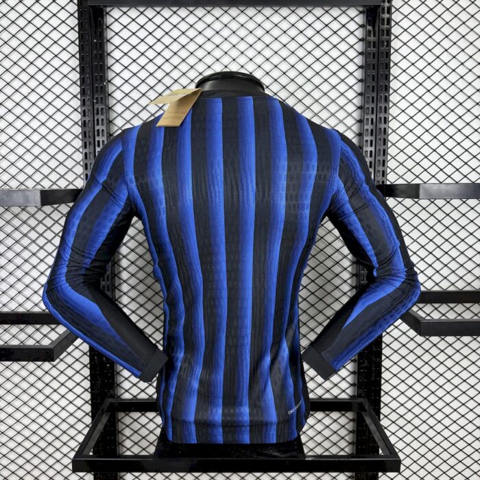 Mens Inter Milan 2025/26 Home Long Sleeve Jersey Player Version 1