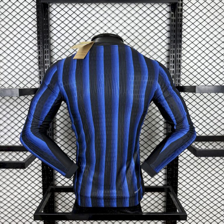 Mens Inter Milan 2025/26 Home Long Sleeve Jersey Player Version 1