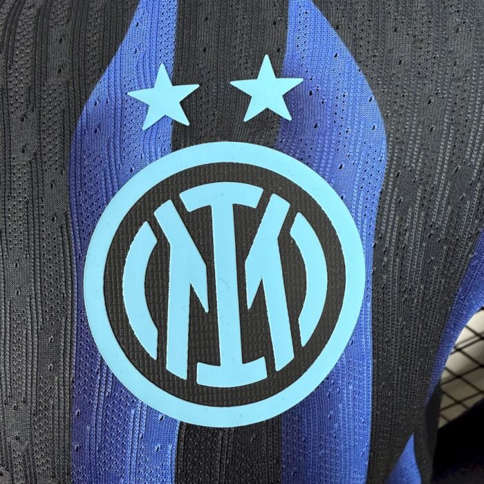 Mens Inter Milan 2025/26 Home Long Sleeve Jersey Player Version 2