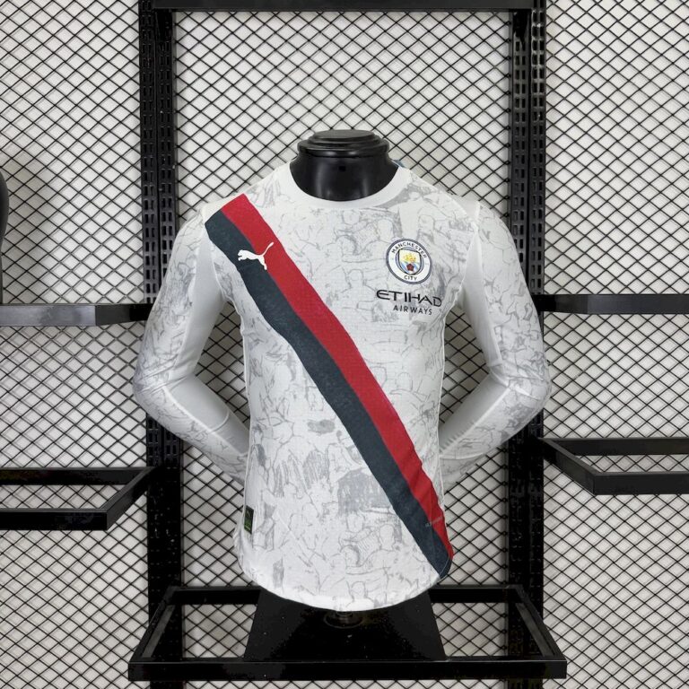 Mens Manchester City x KIDSUPER 2025/26 Long Sleeve Jersey Player Version