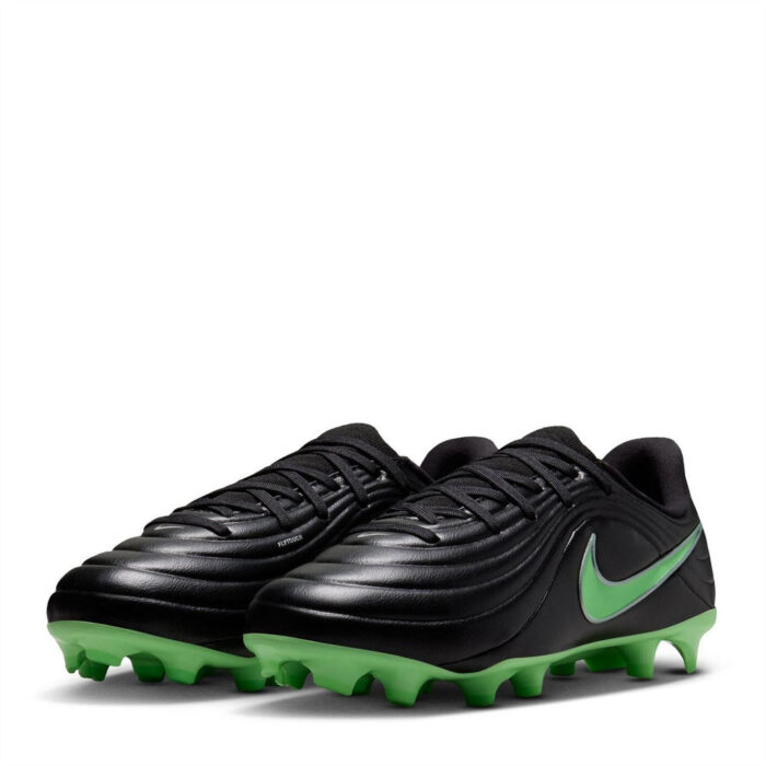 Nike Tiempo Junior Firm Ground Football Boots – Black/Green – view 4