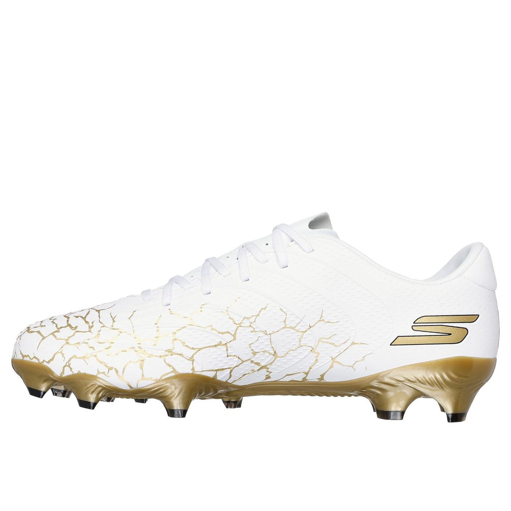 Skechers Skx_01 Gold Firm Ground Football Boots – White/Gold – view 2