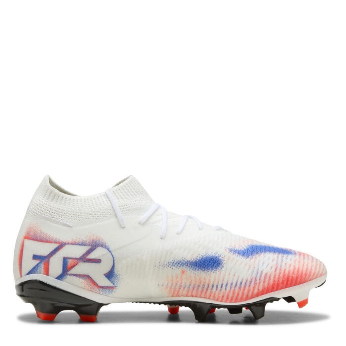 Puma Womens Future 8 Firm Ground Football Boots – White/Black/Red – view 4