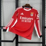 Mens Benfica 2025/26 Home Long Sleeve Jersey