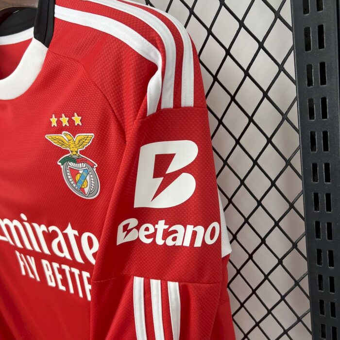 Mens Benfica 2025/26 Home Long Sleeve Jersey 3